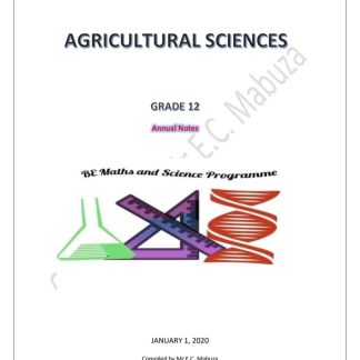 Grade 12 Agricultural Science Summary notes