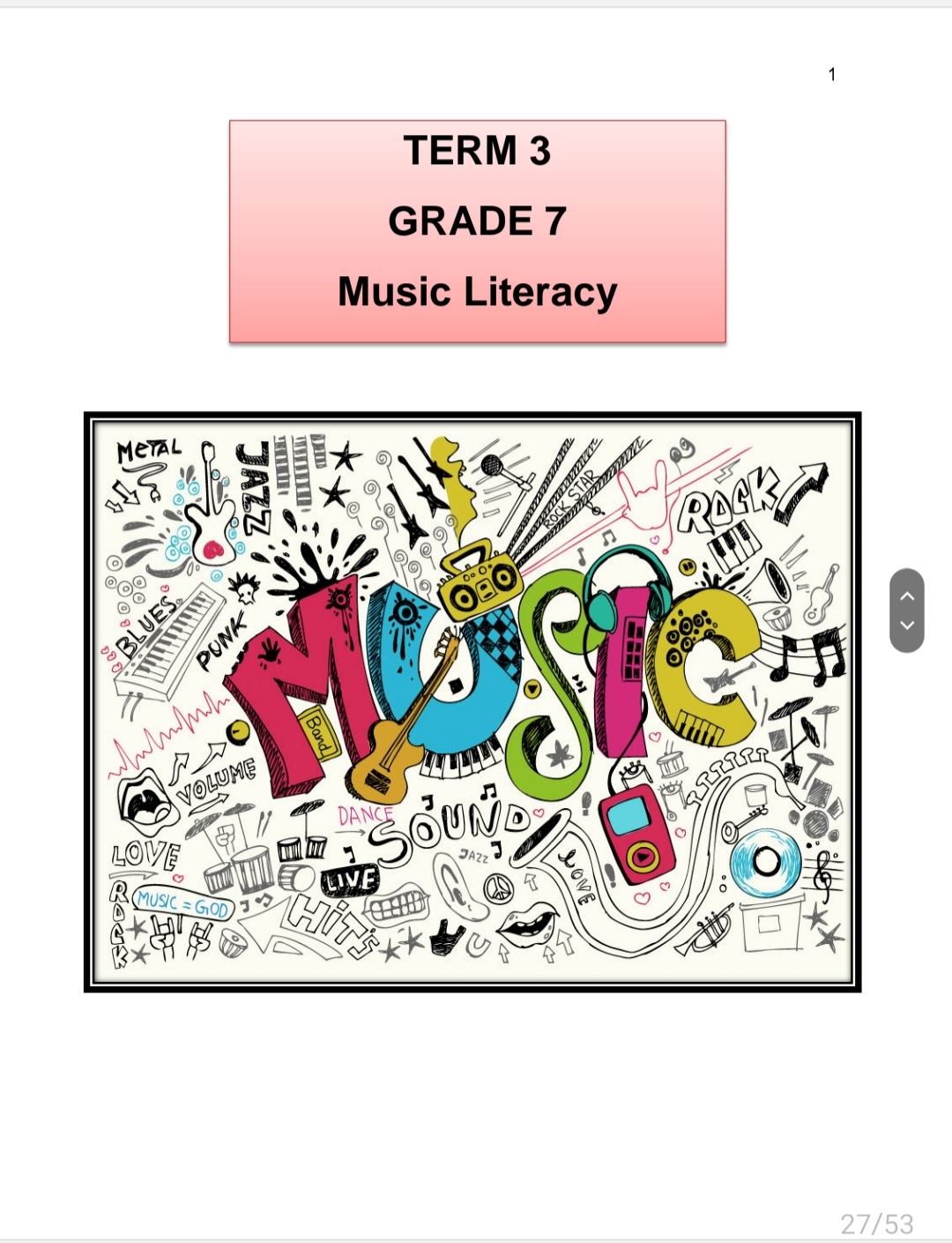 Grade 7 Music Literacy Summary - Image 5
