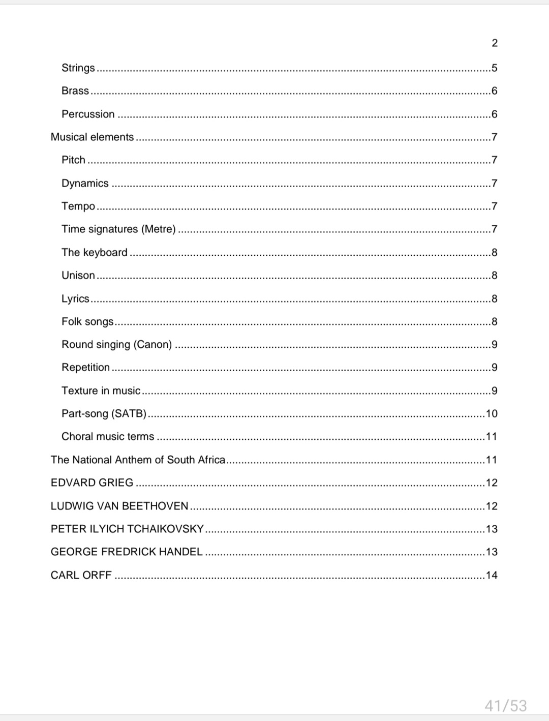 Grade 7 Music Literacy Summary - Image 9