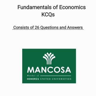 Mancosa Fundamentals of Economics KCQs