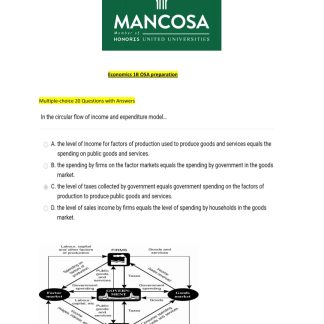 Mancosa Economics 1B KCQ and OSA preparation
