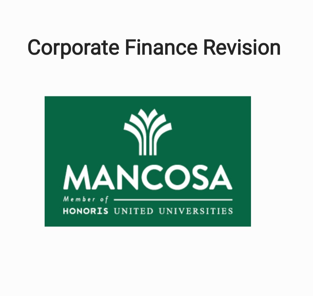 Mancosa Corporate Finance Revision
