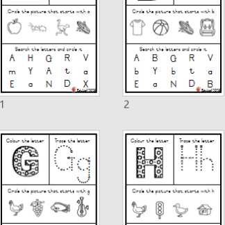 Colour the pictures that begin with a-z