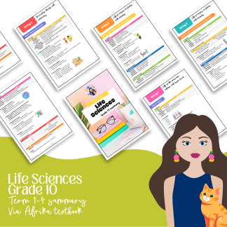 Grade 10 Life Sciences Term 1-4 summary Via Afrika textbook