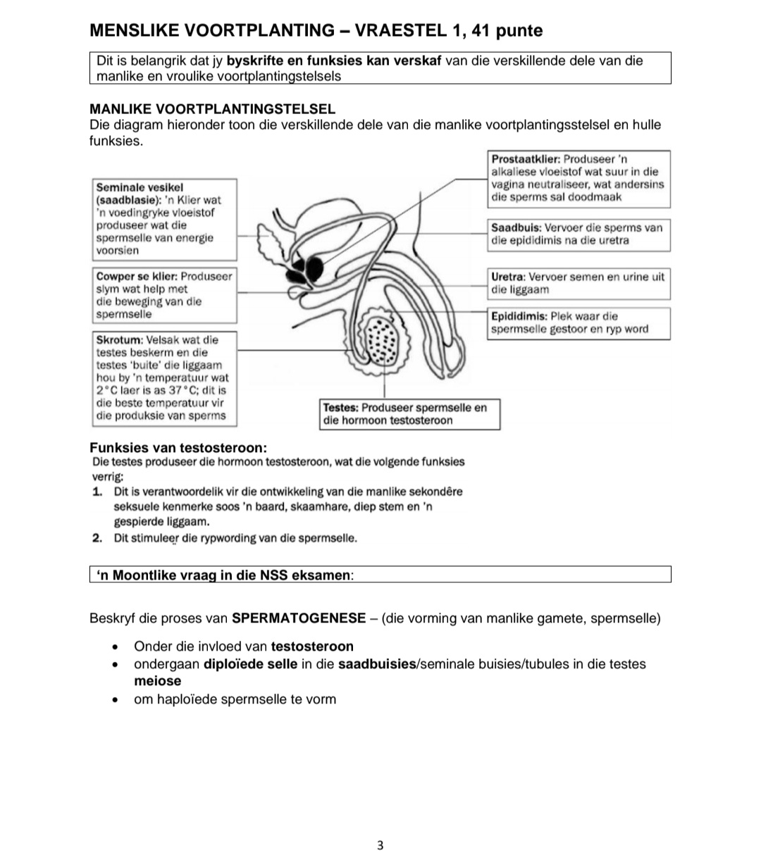 Graad 12 Lewenswetenskappe Opsommings en Hersiening Vraestel 1 - Image 2