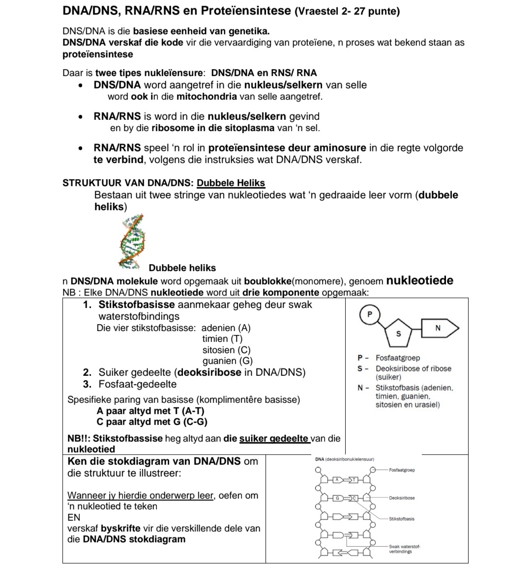 Graad 12 Lewenswetenskappe Opsommings en Hersiening Vraestel 2 - Image 2