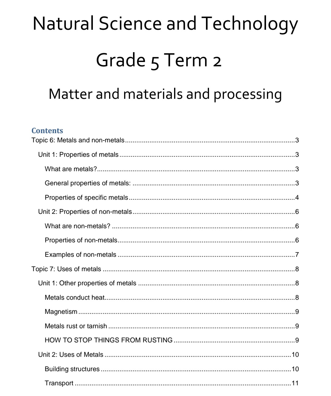 Grade 5 Natural Sciences and Technology Summary (Term 1 -4) - Image 4