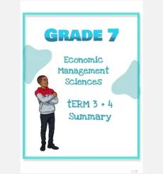 Grade 7 Economics and Management Sciences Summary (term 3 + 4)