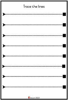 Grade R Trace the lines 1 (Age: 3-6 years)