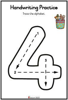 Grade R Mathematics Trace the number (Age: 3-6 years)
