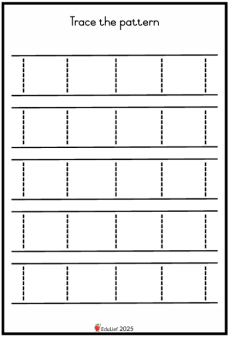 Grade R Trace the pattern (Age: 3-6 years)