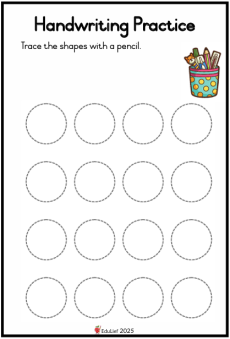 Grade R Mathematics Trace the shape (Age:3-6 years)