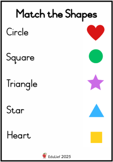 Grade R Mathematics Match the Shapes 1 (Age: 3-6 years)
