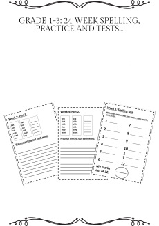 Grade 1 English 24 week spelling lists/tests and practice