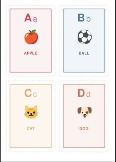 Alphabet flashcards