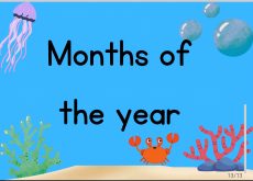 Months of the year - Under the sea themed