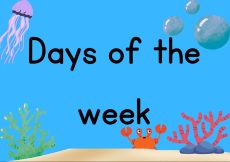 Days of the week Posters (Under the sea themed)
