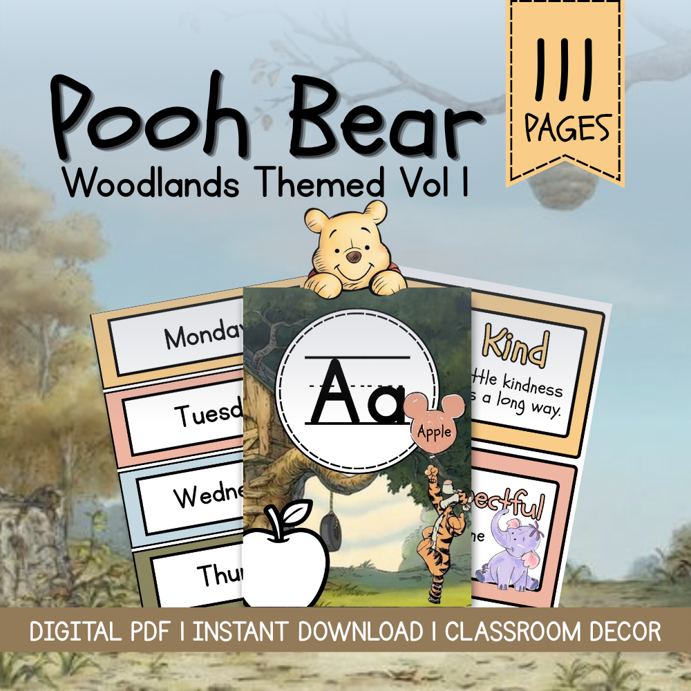 Woodland Classroom Decor Bundle Vol. 1 | 111 Pages | Printable Classroom Decorations