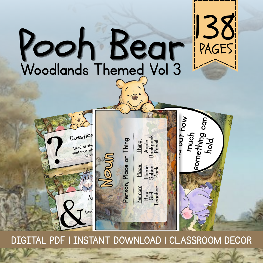 Woodland Classroom Decor Bundle Vol. 3 | 138 Pages | Printable Teacher Resources & Learning Activities