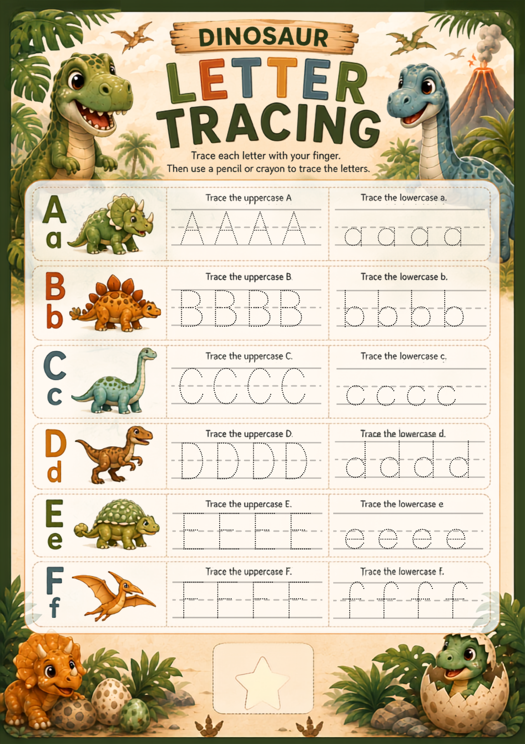Dinosaur A–Z Activity Book | Alphabet Learning Activities for Kids - Image 4