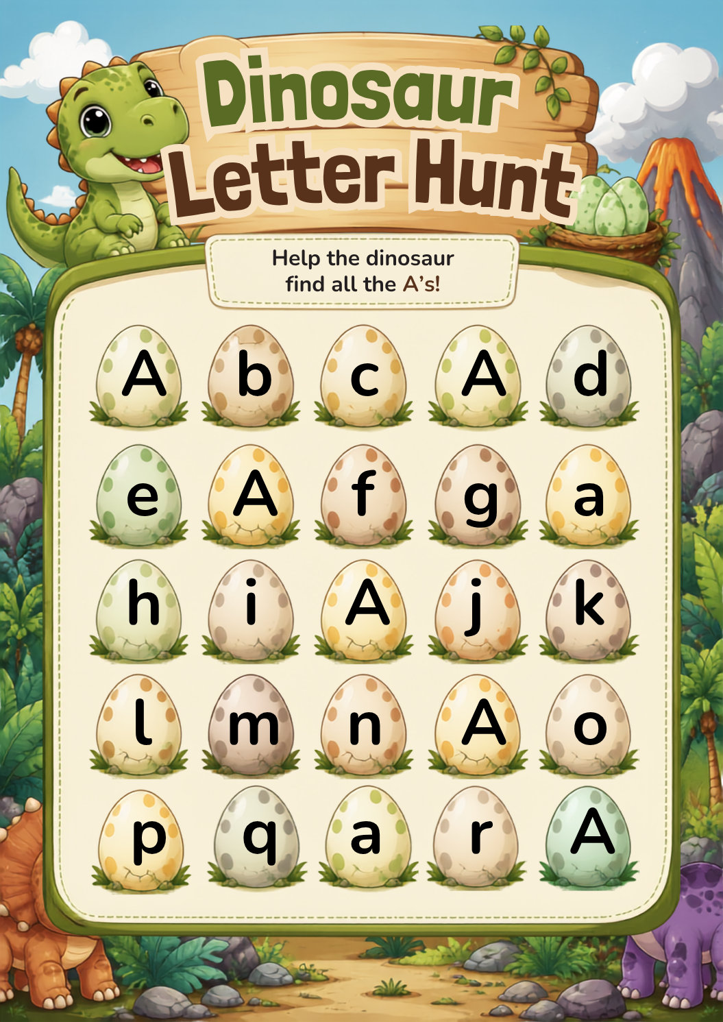 Dinosaur A–Z Activity Book | Alphabet Learning Activities for Kids - Image 5