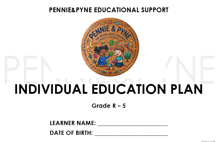 Individual Educations Plan DCAPS Grade R-5 including subjects and terms