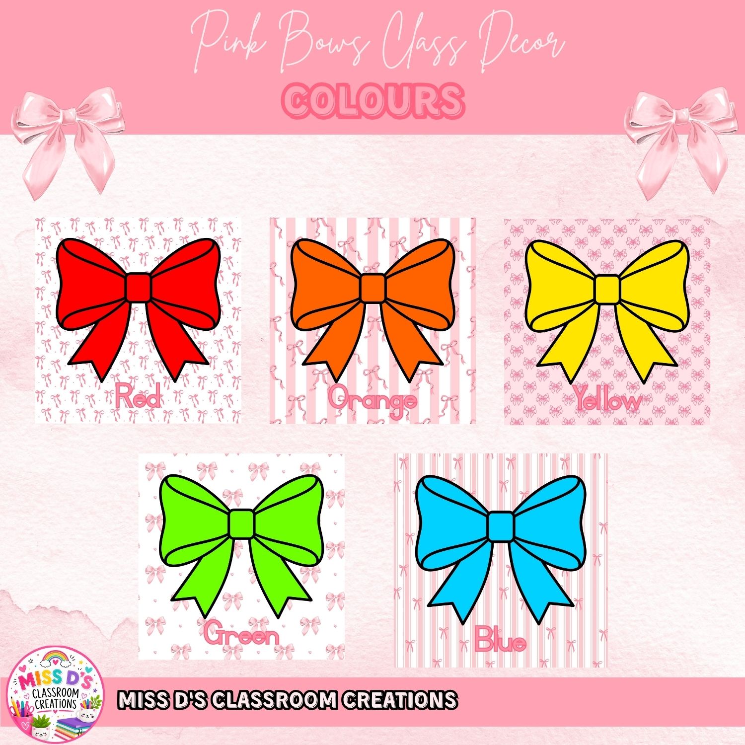 Pink Bows Classroom Decor Theme - Image 4