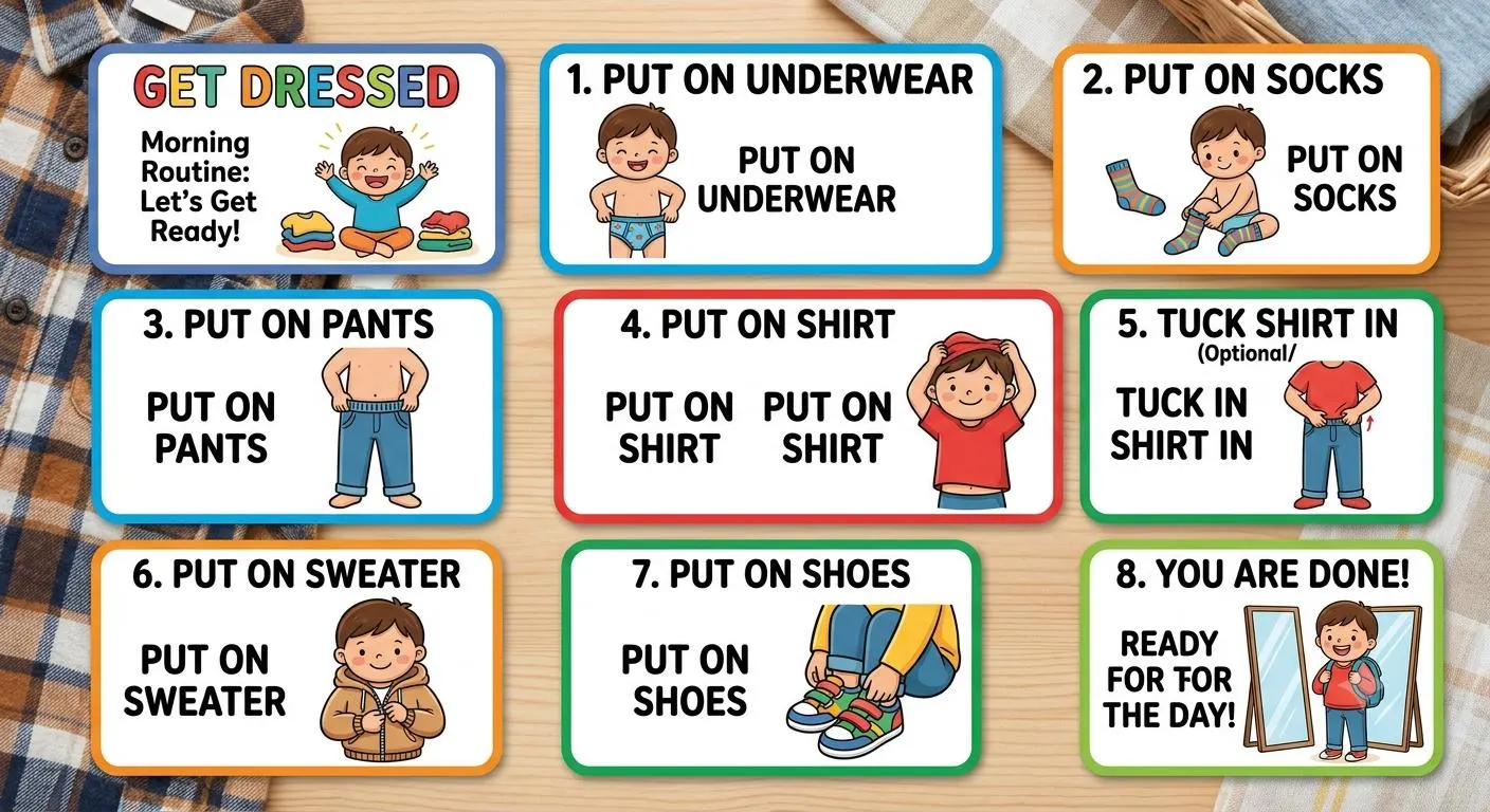 Getting Dressed Routine Cards